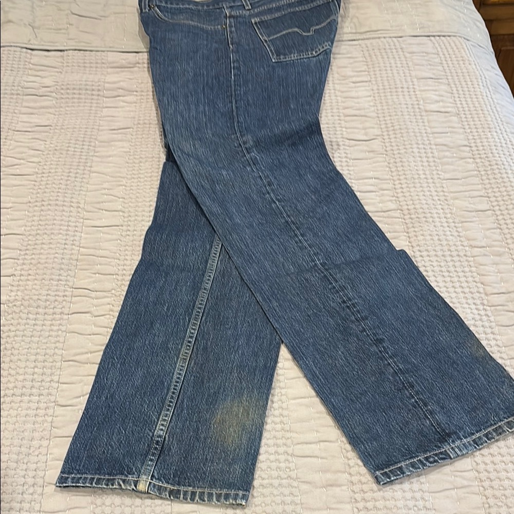 Kimes Ranch Men's Relaxed Jeans - Blue with Red Logo Patch - Picture 4 of 5